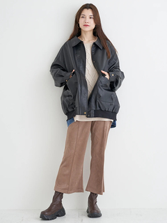 Re-J＆SUPURE(リジェイ＆スプル) |スエードポンチフレアパンツ