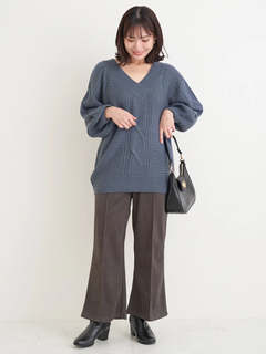 Re-J＆SUPURE(リジェイ＆スプル) |スエードポンチフレアパンツ