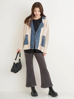 Re-J＆SUPURE(リジェイ＆スプル) |スエードポンチフレアパンツ