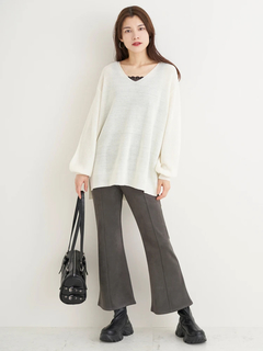 Re-J＆SUPURE(リジェイ＆スプル) |スエードポンチフレアパンツ