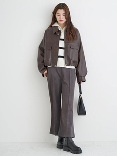 Re-J＆SUPURE(リジェイ＆スプル) |スエードポンチフレアパンツ