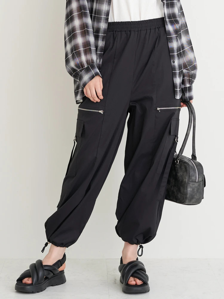 最終価格‼️あさぎーにょpoppy ギャザーリボンカーゴパンツ黒 最終価格‼️あさぎーにょpoppy ギャザーリボンカーゴパンツ黒