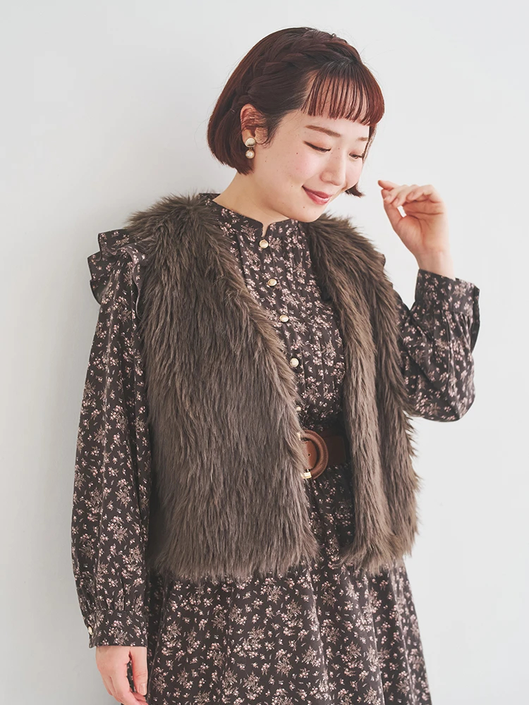 WEB限定】ファーベスト（大きいサイズ・ぽっちゃり女子向け