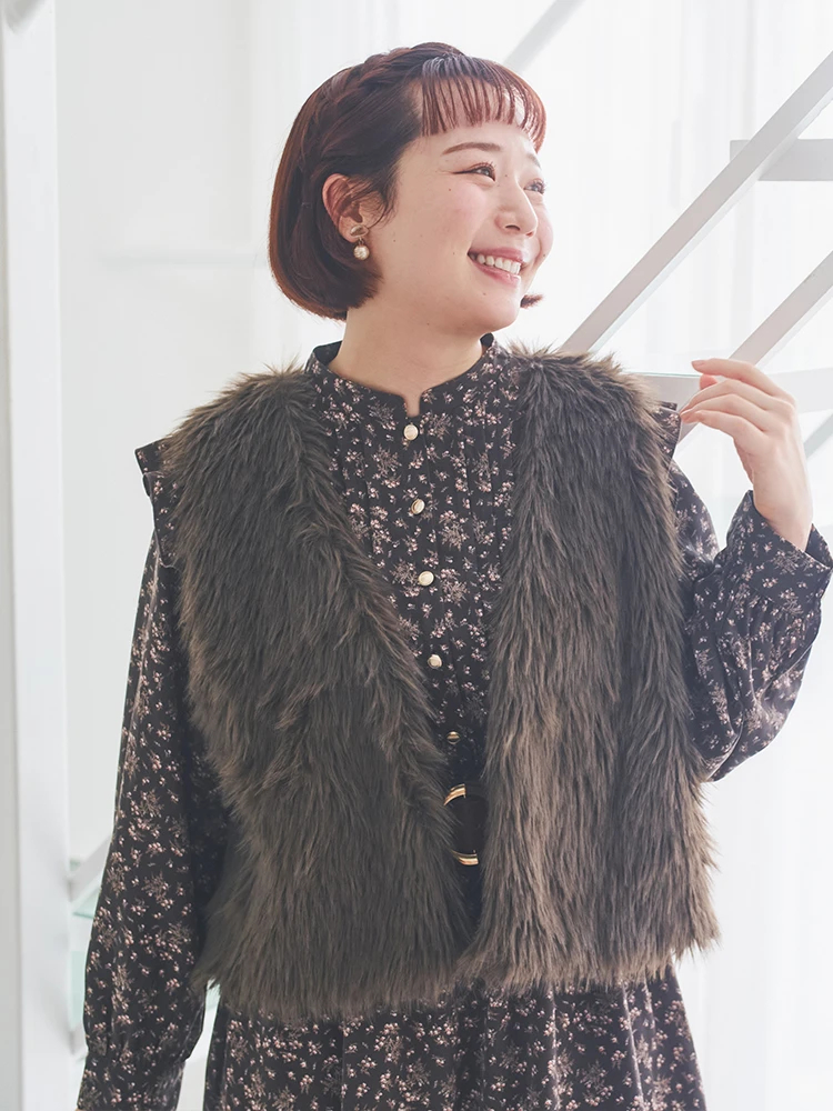 WEB限定】ファーベスト（大きいサイズ・ぽっちゃり女子向け