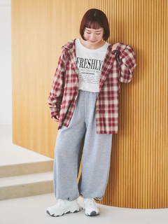 Re-J＆SUPURE(リジェイ＆スプル) |裾ドロストスウェットワイドパンツ