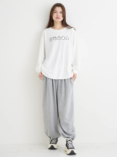 Re-J＆SUPURE(リジェイ＆スプル) |裾ドロストスウェットワイドパンツ