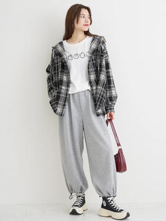 Re-J＆SUPURE(リジェイ＆スプル) |裾ドロストスウェットワイドパンツ