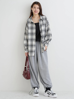 Re-J＆SUPURE(リジェイ＆スプル) |裾ドロストスウェットワイドパンツ