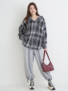 Re-J＆SUPURE(リジェイ＆スプル) |裾ドロストスウェットワイドパンツ