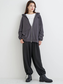 Re-J＆SUPURE(リジェイ＆スプル) |裾ドロストスウェットワイドパンツ