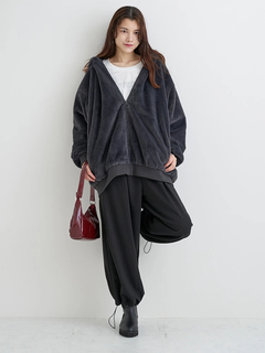 Re-J＆SUPURE(リジェイ＆スプル) |裾ドロストスウェットワイドパンツ