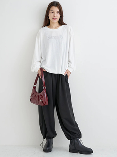 Re-J＆SUPURE(リジェイ＆スプル) |裾ドロストスウェットワイドパンツ