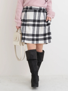 Re-J＆SUPURE(リジェイ＆スプル) |起毛チェック柄台形ミニスカート