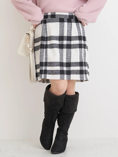 Re-J＆SUPURE(リジェイ＆スプル) |起毛チェック柄台形ミニスカート