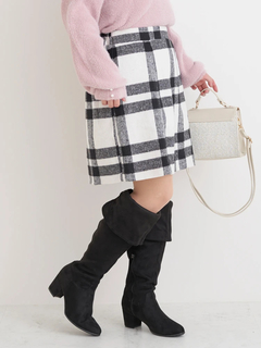 Re-J＆SUPURE(リジェイ＆スプル) |起毛チェック柄台形ミニスカート