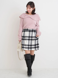 Re-J＆SUPURE(リジェイ＆スプル) |起毛チェック柄台形ミニスカート