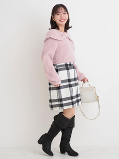 Re-J＆SUPURE(リジェイ＆スプル) |起毛チェック柄台形ミニスカート