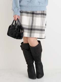 Re-J＆SUPURE(リジェイ＆スプル) |起毛チェック柄台形ミニスカート