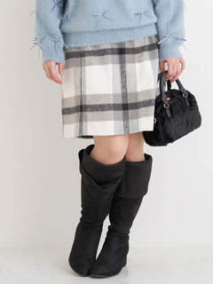 Re-J＆SUPURE(リジェイ＆スプル) |起毛チェック柄台形ミニスカート