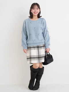 Re-J＆SUPURE(リジェイ＆スプル) |起毛チェック柄台形ミニスカート