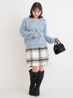 Re-J＆SUPURE(リジェイ＆スプル) |起毛チェック柄台形ミニスカート