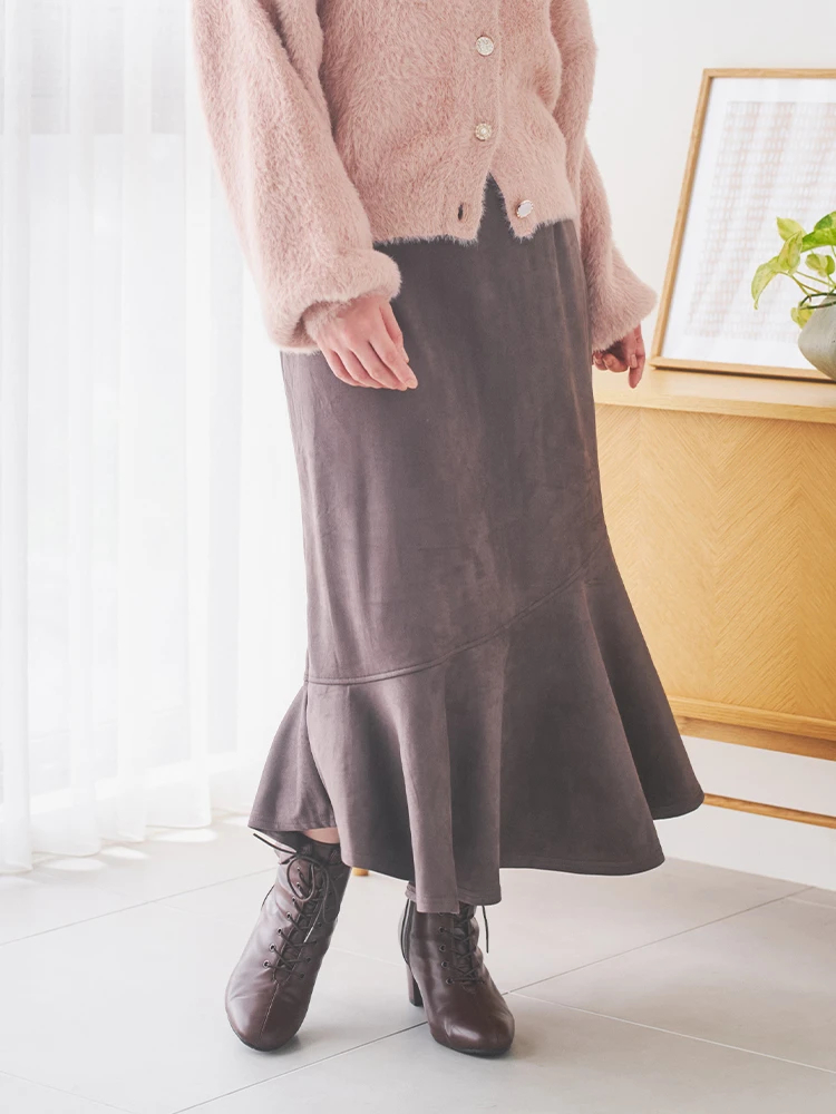 Re-J＆SUPURE(リジェイ＆スプル) |スエードポンチビット付きマーメイドスカート