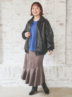 Re-J＆SUPURE(リジェイ＆スプル) |スエードポンチビット付きマーメイドスカート