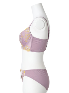 Re-J＆SUPURE(リジェイ＆スプル) |【WEB限定/脇高】[D85-I95］ローズリボン刺繍ブラ＆ショーツ(モールドカップ)