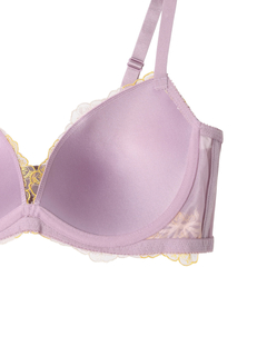 Re-J＆SUPURE(リジェイ＆スプル) |【WEB限定/脇高】[D85-I95］ローズリボン刺繍ブラ＆ショーツ(モールドカップ)