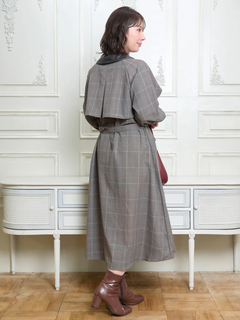 Re-J＆SUPURE(リジェイ＆スプル) |フェイクレザー襟トレンチシャツワンピース