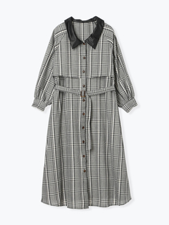 Re-J＆SUPURE(リジェイ＆スプル) |フェイクレザー襟トレンチシャツワンピース