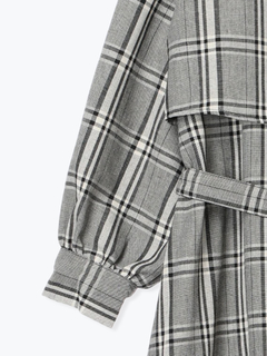 Re-J＆SUPURE(リジェイ＆スプル) |フェイクレザー襟トレンチシャツワンピース