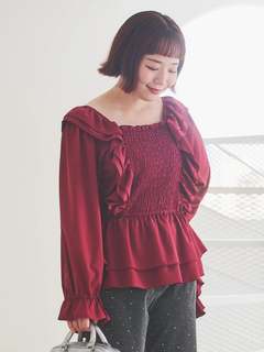 Re-J＆SUPURE(リジェイ＆スプル) |【WEB限定】フリルシャーリングブラウス