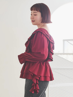 Re-J＆SUPURE(リジェイ＆スプル) |【WEB限定】フリルシャーリングブラウス