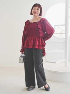 Re-J＆SUPURE(リジェイ＆スプル) |【WEB限定】フリルシャーリングブラウス