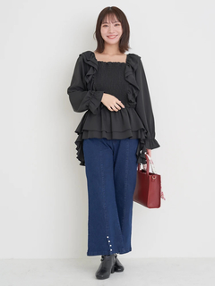 Re-J＆SUPURE(リジェイ＆スプル) |【WEB限定】フリルシャーリングブラウス