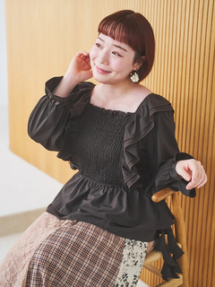 Re-J＆SUPURE(リジェイ＆スプル) |【WEB限定】フリルシャーリングブラウス