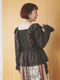 Re-J＆SUPURE(リジェイ＆スプル) |【WEB限定】フリルシャーリングブラウス