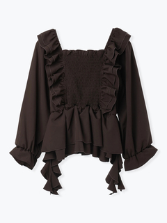 Re-J＆SUPURE(リジェイ＆スプル) |【WEB限定】フリルシャーリングブラウス