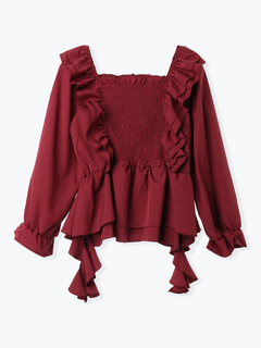 Re-J＆SUPURE(リジェイ＆スプル) |【WEB限定】フリルシャーリングブラウス