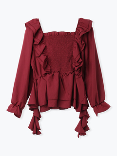 Re-J＆SUPURE(リジェイ＆スプル) |【WEB限定】フリルシャーリングブラウス