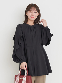 Re-J＆SUPURE(リジェイ＆スプル) |袖フリルチュニックブラウス