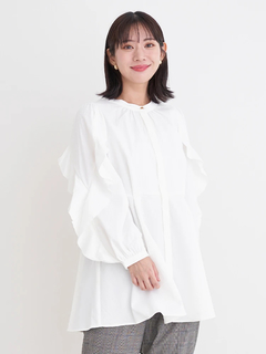 Re-J＆SUPURE(リジェイ＆スプル) |袖フリルチュニックブラウス