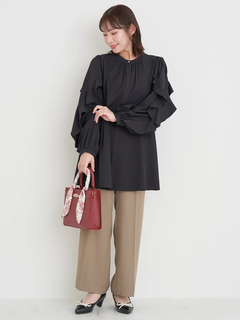 Re-J＆SUPURE(リジェイ＆スプル) |袖フリルチュニックブラウス