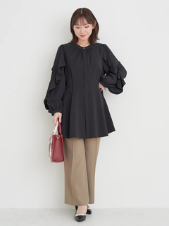 Re-J＆SUPURE(リジェイ＆スプル) |袖フリルチュニックブラウス