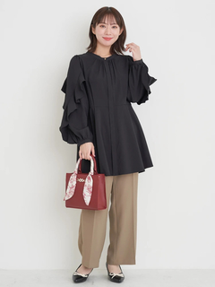 Re-J＆SUPURE(リジェイ＆スプル) |袖フリルチュニックブラウス