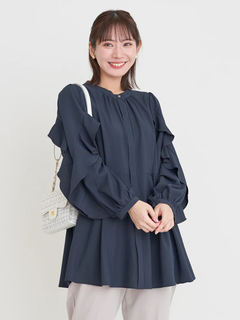 Re-J＆SUPURE(リジェイ＆スプル) |袖フリルチュニックブラウス