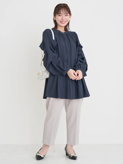 Re-J＆SUPURE(リジェイ＆スプル) |袖フリルチュニックブラウス