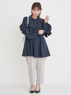 Re-J＆SUPURE(リジェイ＆スプル) |袖フリルチュニックブラウス