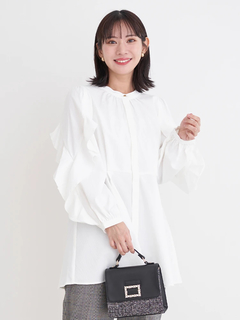 Re-J＆SUPURE(リジェイ＆スプル) |袖フリルチュニックブラウス